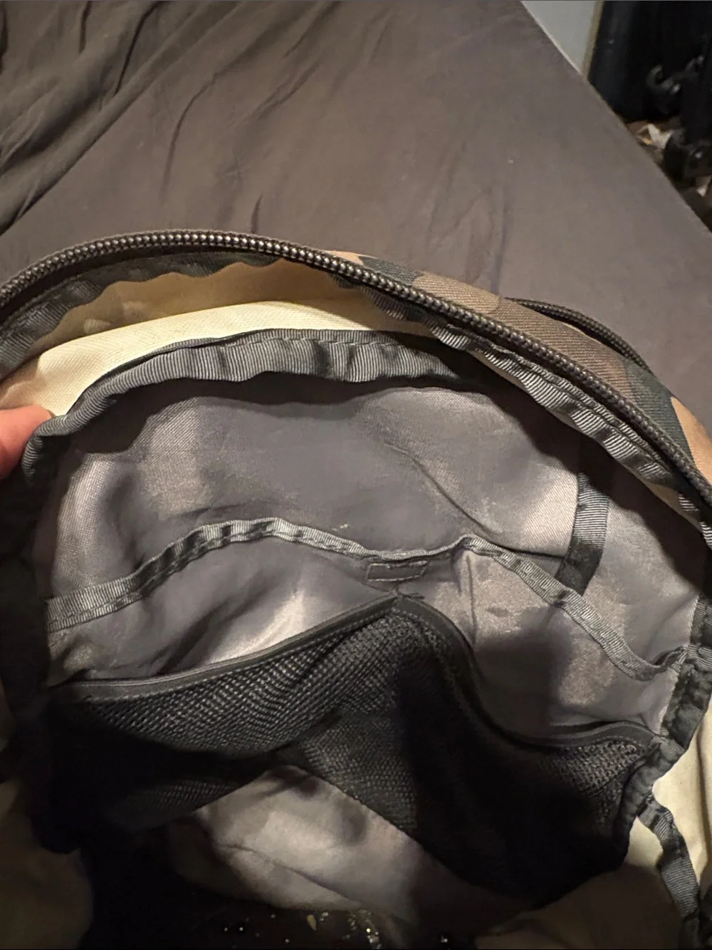 The North Face Men's Camo Backpack with Orange Accents